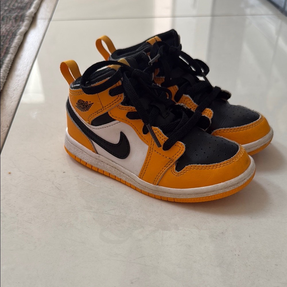 Nike Kids' Black, White, and Orange Sneakers